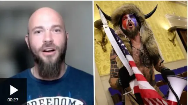 Aworan Chansley to wa lara awọn to kọlu ile Aṣofin Amẹrika.