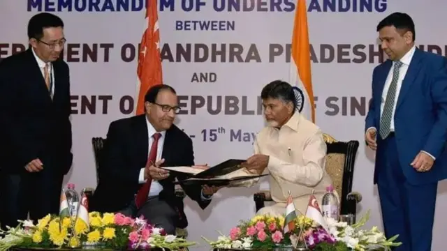 నారా చంద్రబాబునాయుడు, అమరావతి, ఆంధ్రప్రదేశ్, సింగపూర్