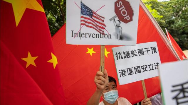 香港建制派阵营反对外国介入港区《国安法》立法。