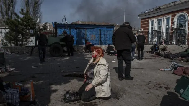 Vítima do ataque na manhã desta sexta na cidade de Kramatorsk, leste ucraniano