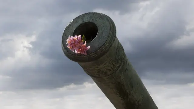 तोप और फूल