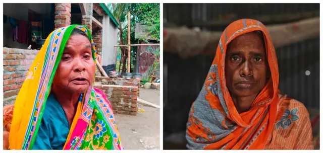 আসাম থেকে বাংলাদেশে ঠেলে দেওয়ার চারদিন পরে আবারও আসামে ফিরেছেন - সোনা বানু (ডাইনে),  মালেকা খাতুন (বাঁয়ে)