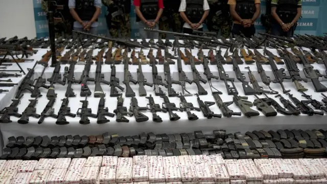 Arsenal incautado a Los Zetas