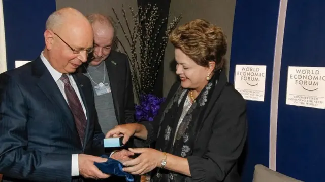 Dilma e Klaus Schwab