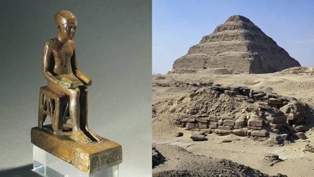 Imhotep, concepteur de la première pyramide à étages de Saqqara
