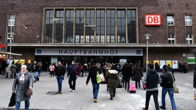 An outside view of Duesseldorf´s main train station taken on January 20, 2016 in Duesseldorf.