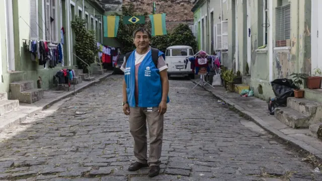 O agentebr apostassaúde Jorge Lopez, imigrante bolivianobr apostasSão Paulo