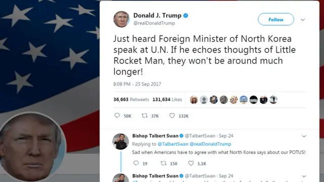 توئیتر ترامپ در مورد کره شمالی
