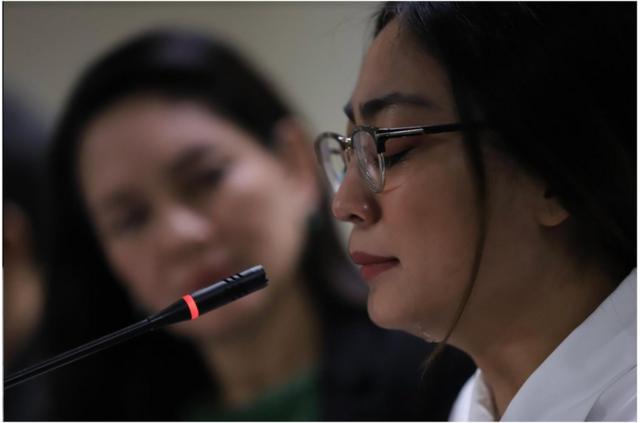 2月12日，在菲律宾参议员汉迪夫洛斯（Risa Hontiveros）的陪同下，赖羽倩在马尼拉召开记者会