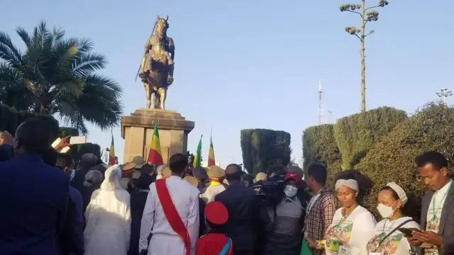 126ኛው አድዋ ድል በዓል በምኒሊክ አደባባይ።