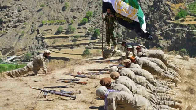 Combatientes antitalibán en Panjshir, 2 de septiembre.