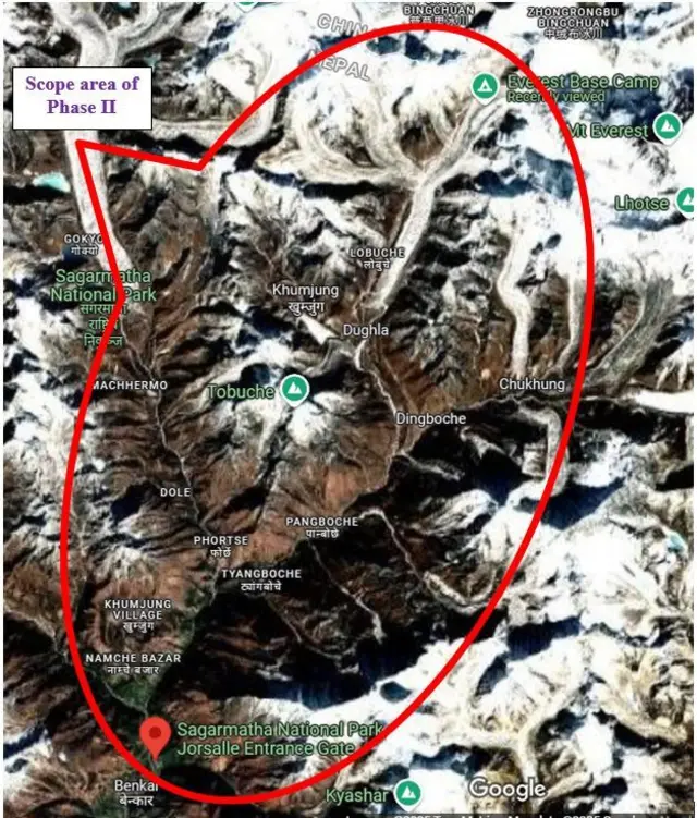 नेपाल विद्युत् प्राधिकरणको प्रारम्भिक अध्ययनमा राखिएको नक्सा