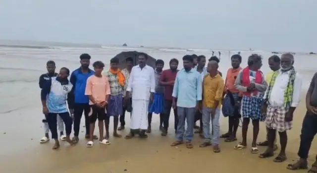 கொம்மு கோனாம் மீன், ஆந்திரா, மீனவரை இழுத்துச் சென்ற கொம்மு கோனாம் 