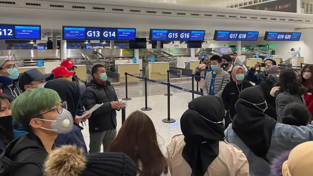 В аэропорту города Ухань идет эвакуация граждан Индонезии