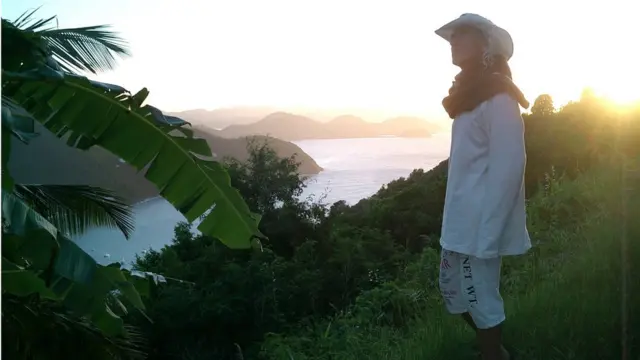 Сева Новгородцев на острове Тортола