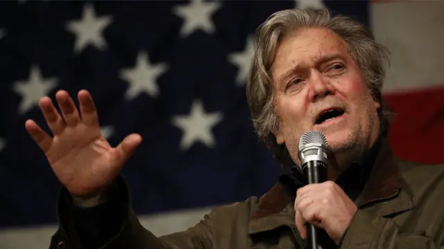 지난해 12월 5일 앨라배마 상원의원 보궐선거 공화당 집회에 참석한 스티브 배넌