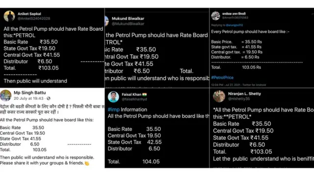 पेट्रोलची किंमत