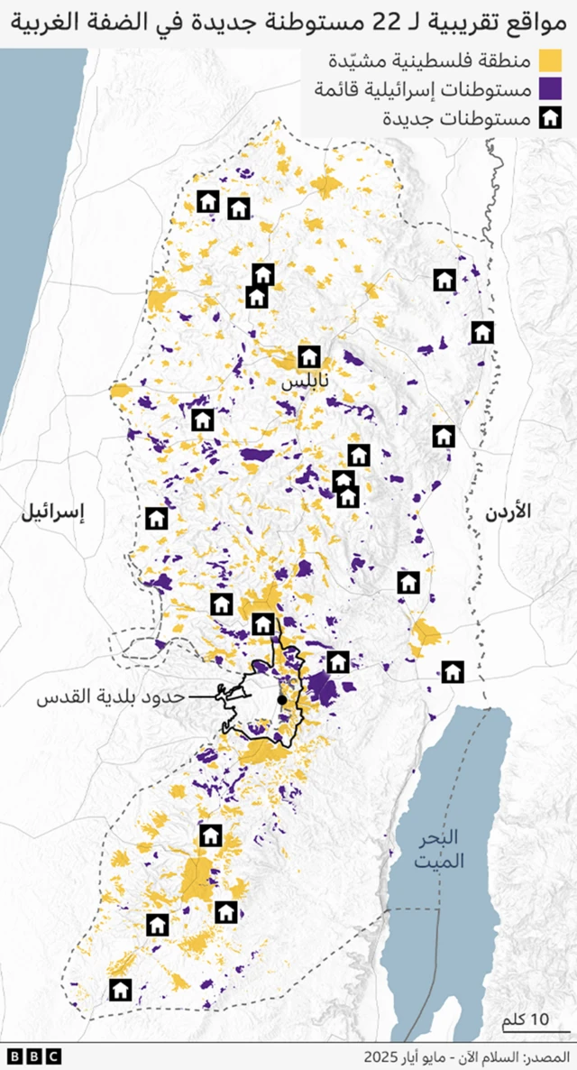 المستوطنات اليهودية في الضفة الغربية المحتلة يبلغ عدد سكانها 700 ألف نسمة