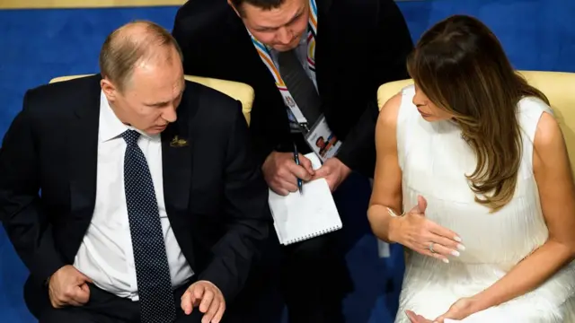 Владимир Путин и Меланья Трамп