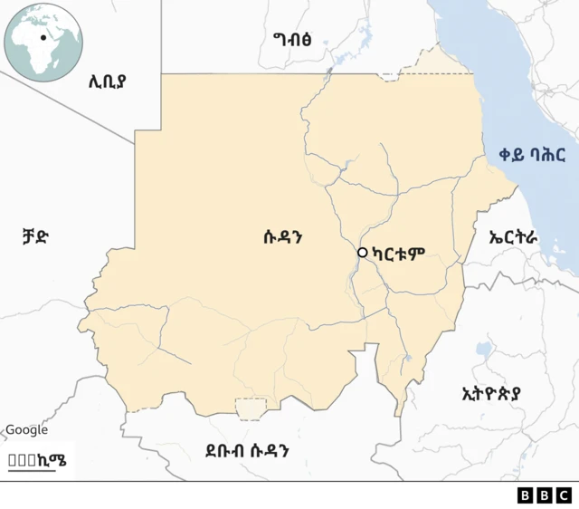 የሱዳን ካርታ