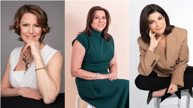 डावीकडून: लॉरेन चिरेन, मधु कपूर आणि तामसेन फडल