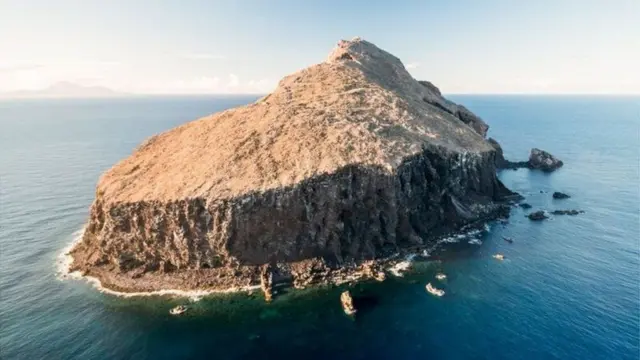 Vista aérea da ilha