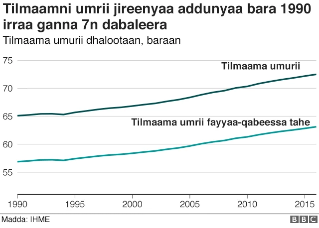 Chaartii tilmaama umrii jireenyaa agarsiisu
