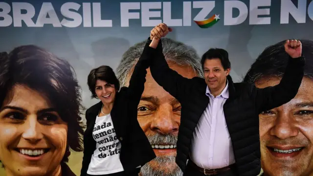 Fernando Haddad e Manuela D'ávila