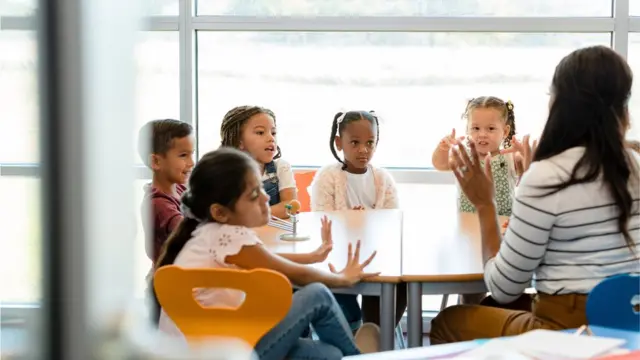 Niños en un pre-escolar.