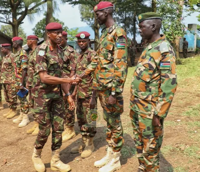 Ingabo z'akarere zoherejwe muri DRC zigizwe n'izavuye mu Burundi, Kenya, Uganda, na Sudani y'Epfo