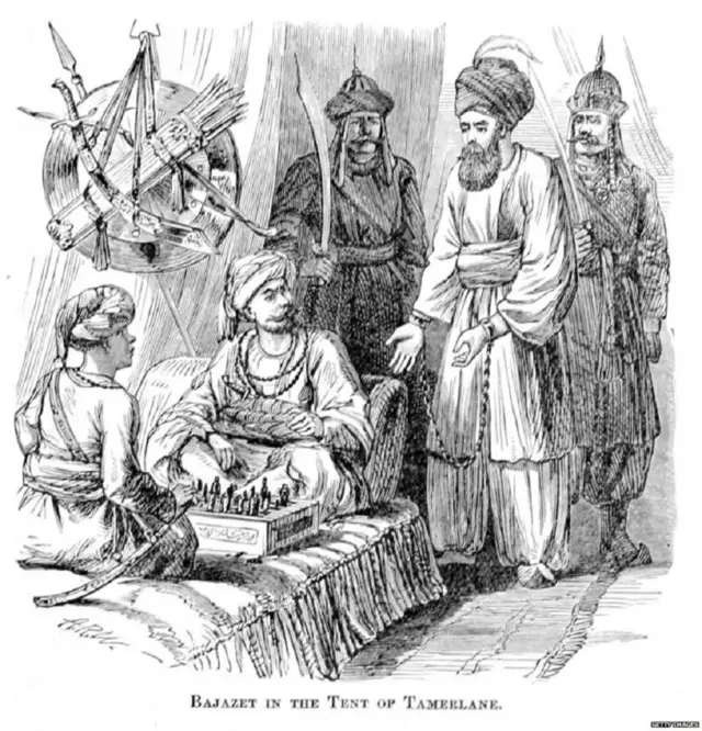 নিজের তাঁবুতে বসে তৈমুর লঙ