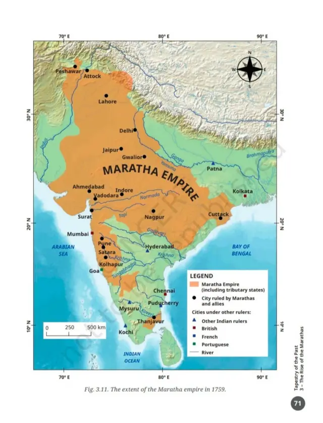 NCERT च्या इयत्ता आठवीच्या सामाजिक विज्ञान विषयाच्या पाठ्यपुस्तकातील युनिट 3 मध्ये एक नकाशा छापण्यात आला आहे. 
