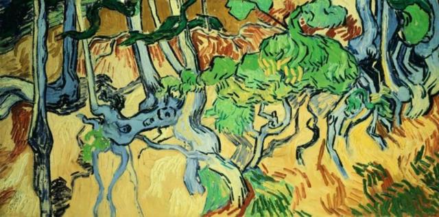 "Racines d'arbres", 1890. De nombreux experts le considèrent comme la dernière œuvre de Van Gogh.