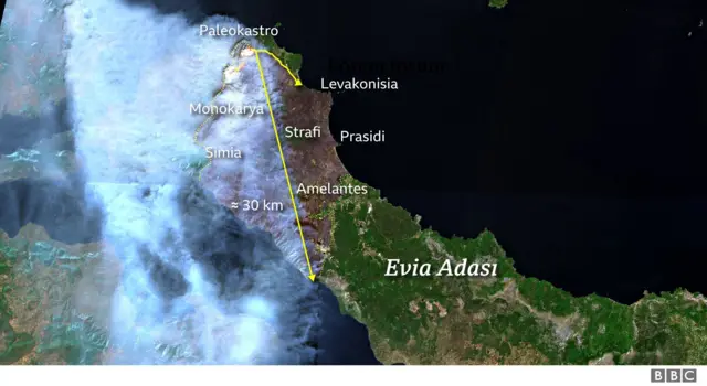 yunanıstan yangını