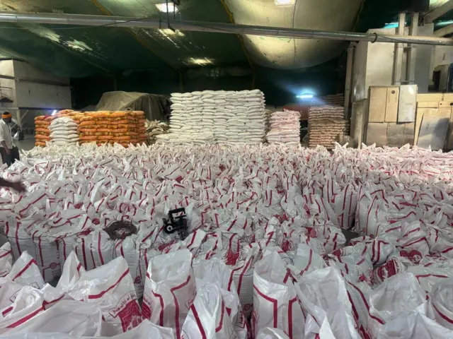 ਬਾਸਮਤੀ ਚੌਲ ਐਕਸਪੋਰਟਰ ਦੇ ਗੋਦਾਮ ਦੀ ਤਸਵੀਰ