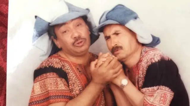 مرتضی بایقرا و حاجی محمد کامران، در حاشیه یک اجرا در آلمان.