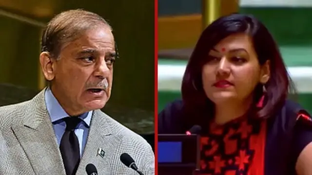 ஐநா பொதுச்சபை, இந்தியா - பாகிஸ்தான், பாகிஸ்தான் பிரதமர் ஷாபாஸ் ஷெரீப்