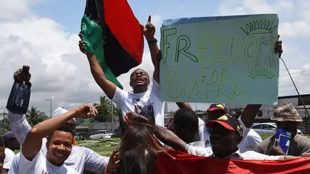 manifestation pour le Biafra