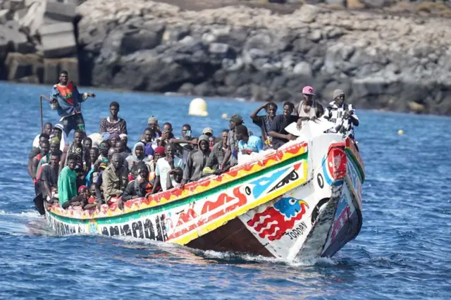 Un bateau de migrants