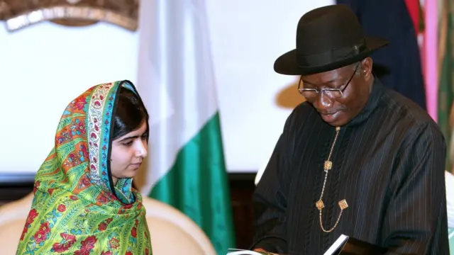 International female activist Malala Yousafzai even add mouth wen she meet wit Nigeria former President Goodluck Jonathan on top Chibok mata