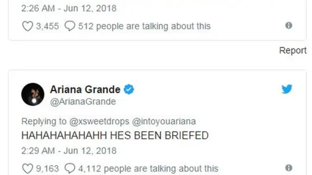 Jawaban Ariana terhadap pertanyaan para penggemarnya.