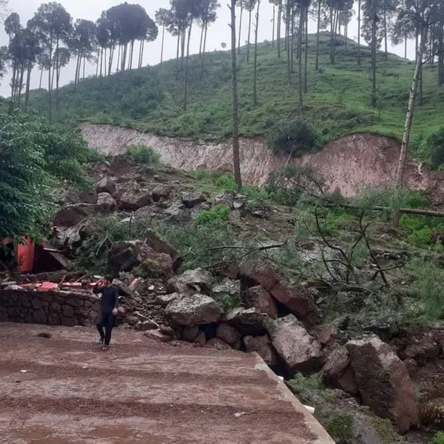 کوٹلی، کشمیر، لینڈ سلائیڈنگ