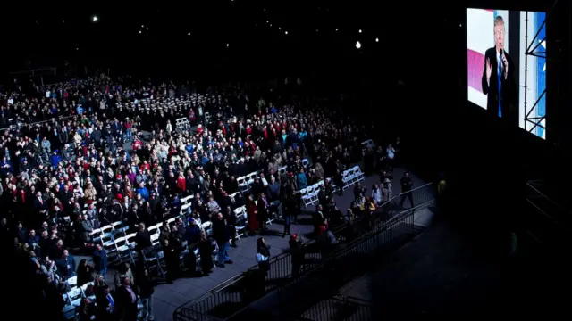 Trump en el Monumento a Lincoln