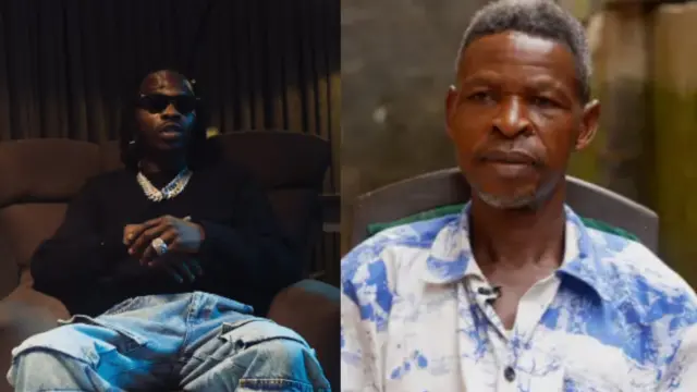 Aworan gbajugbaja olorin takasufe, Azeez Fashola ti ọpọ mọ si Naira Marley ati Baba Mohbad, Joseph Aloba