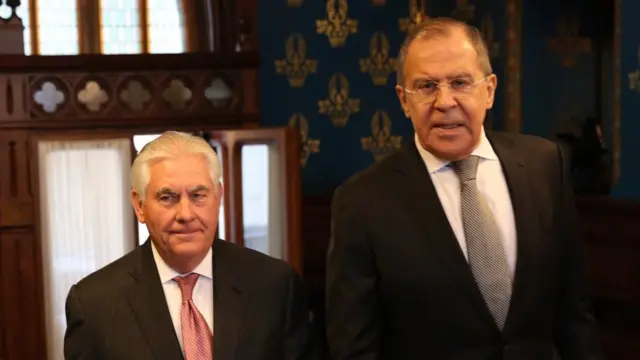 Rex Tillerson y Sergei Lavrov