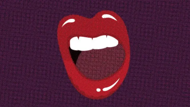 Un dibujo de unos labios