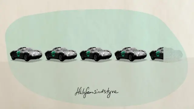 Imagen de autos e fila