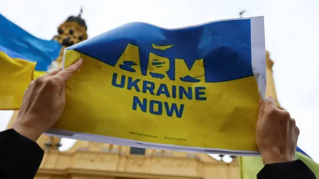 Демонстрация в поддержку Украины в Мюнхене