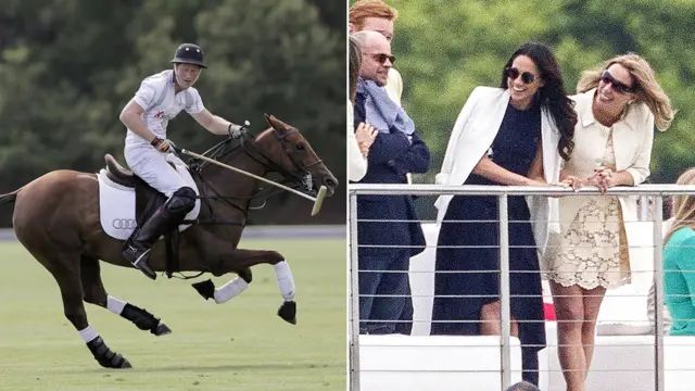 Meghan Markle assiste a uma partidapk xd jogue com amigospolopk xd jogue com amigosHarry