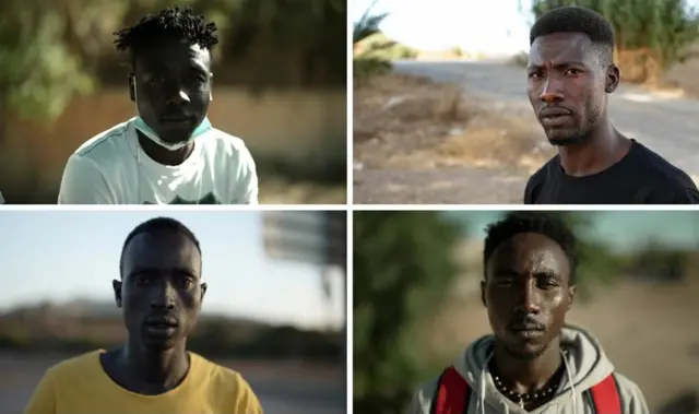 Hassan (en haut à gauche), Ismail (en haut à droite), Stephen (en bas à gauche) et Mohammed (en bas à droite).